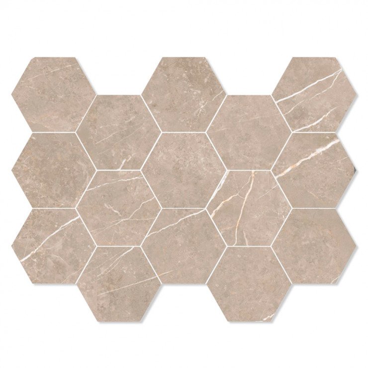 Marmor Mosaik Klinker Prestige Beige Poleret 33x23 cm-0